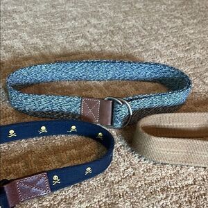 Chic Blue and Black Belt Set Men M, Boys L, and Boys 12